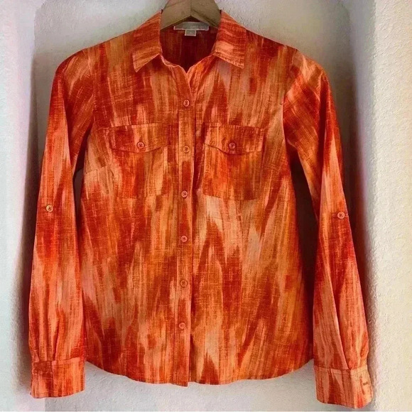 Michael Kors Long Sleeve Button Down Top - Picture 1 of 4